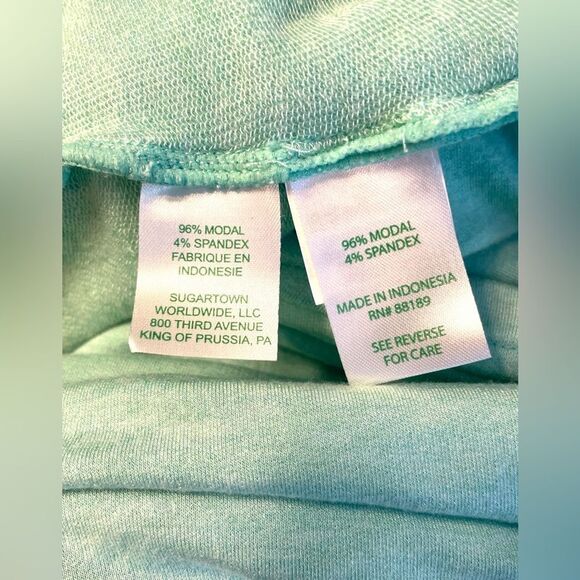 Lilly Pulitzer Belinda Off-The-Shoulder Sweatshirt Mint Green M - Picture 7 of 8